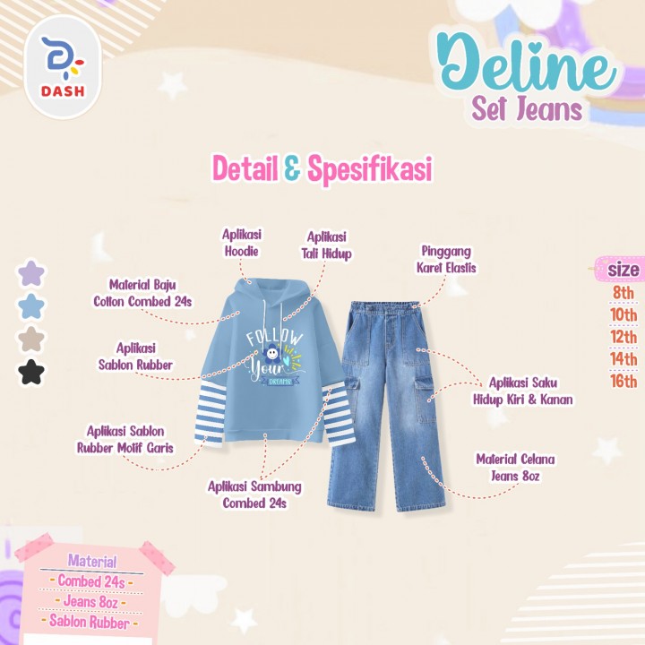 PO DELINE SET JEANS BY DASH