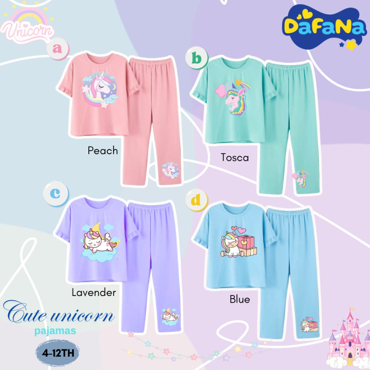 PO CUTE UNICORN PAJAMAS BY DAFANA