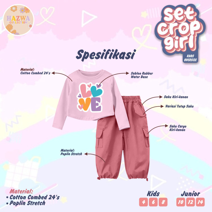 PO SET CROP GIRL BY HAZWA
