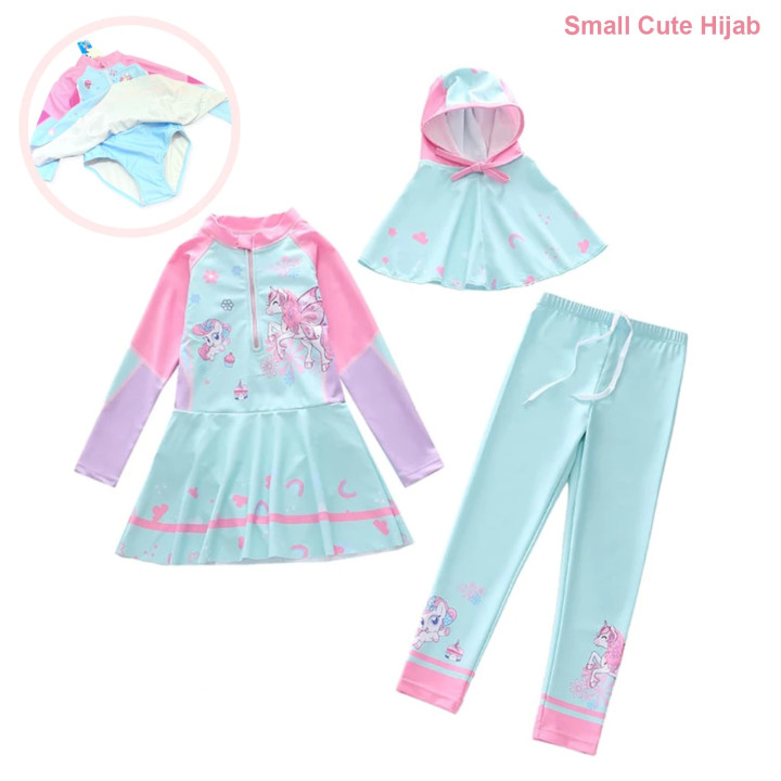 FAST PO 3IN1 TUNIK GIRL SERIES BAJU RENANG