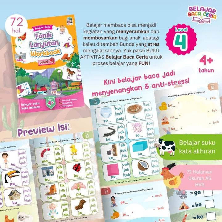 PO ACTIVITY PACK BELAJAR BACA CERIA BATCH 2 BY MY BUNAYYA