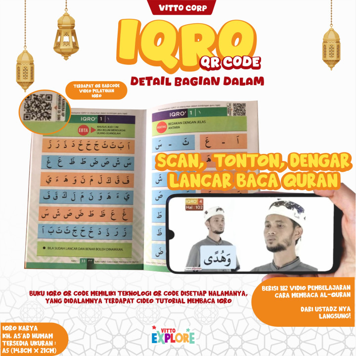 PO BUKU IQRO COSTUME NAMA BY VITTO