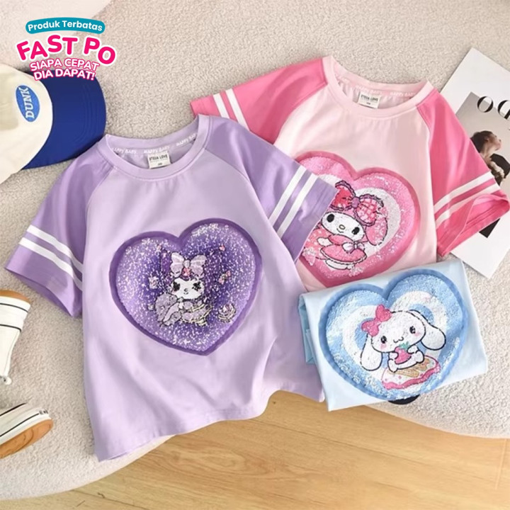 FAST PO SERI 1 SANRIO SEQUIN T-SHIRT