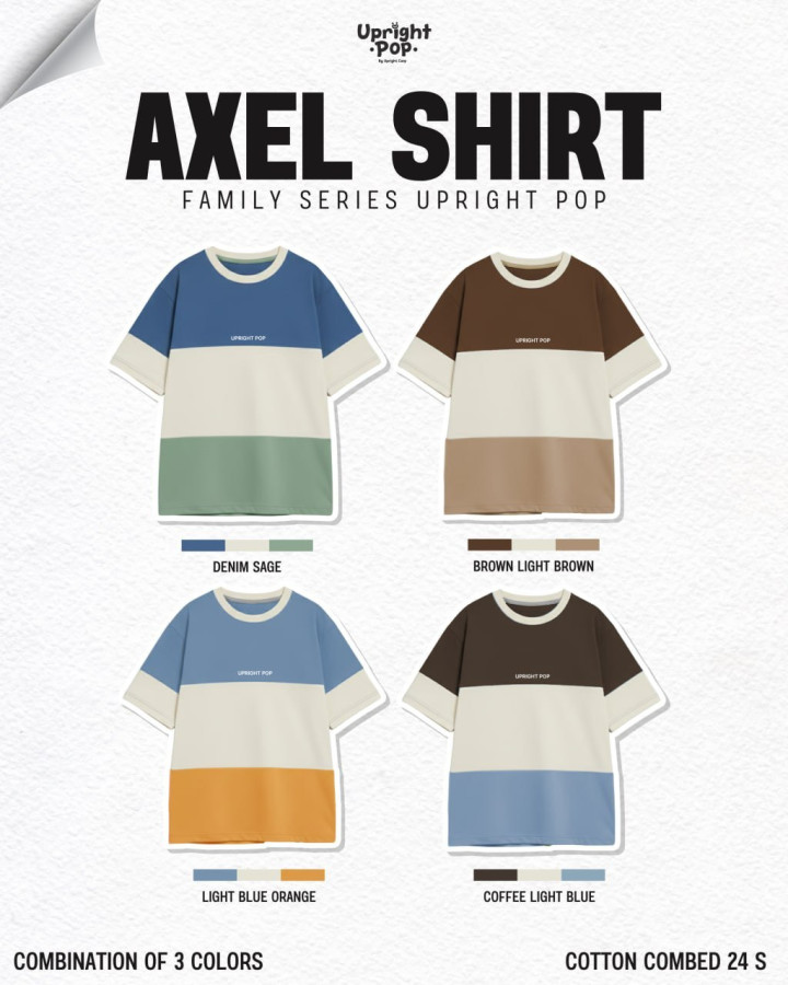 PO BATCH 2 AXEL SHIRT (LENGAN PENDEK) (CEWEK) BY UPRIGHT POP