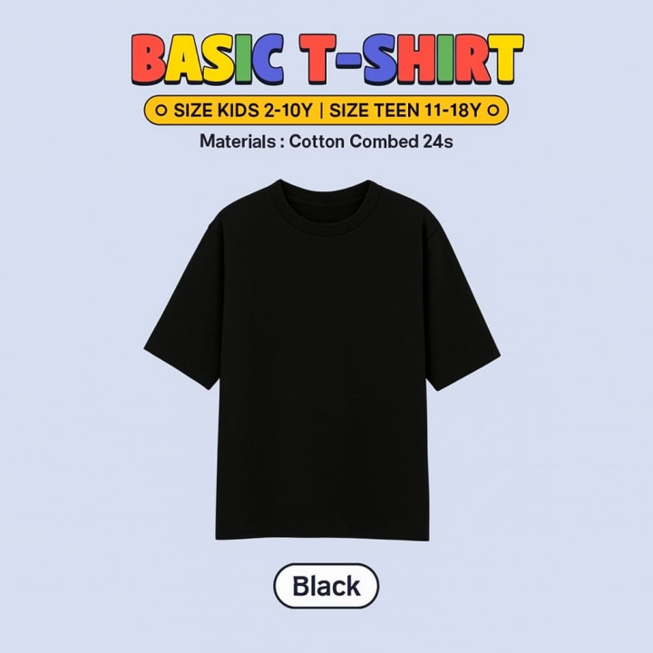 PENDEK KIDS KAOS POLOS ANAK KIYOO KIDS BY TUFLA