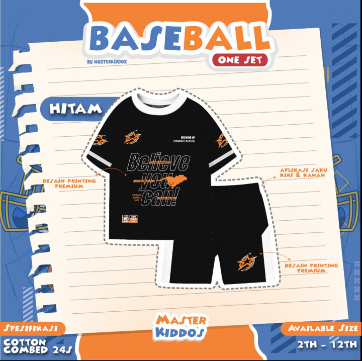PO ONE SET BASEBALL BY MASTER KIDDOS
