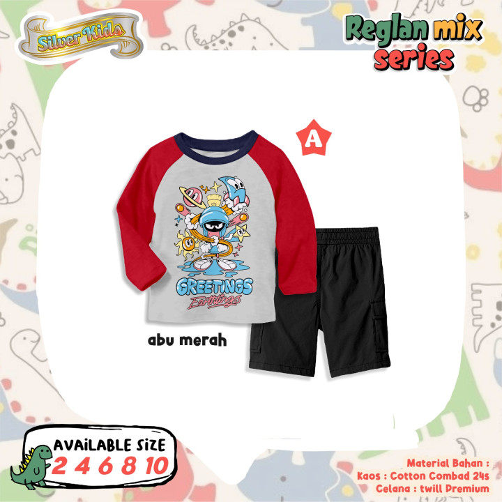 PO SET CARGO REGLAN MIX SERIES BY SILVER KIDS