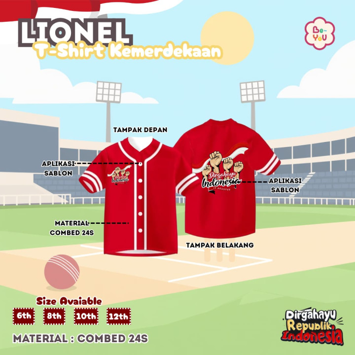 PO LIONEL TSHIRT KEMERDEKAAN BY BE YOU