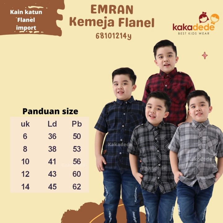 EMRAN KEMEJA FLANEL BY KAKADEDE