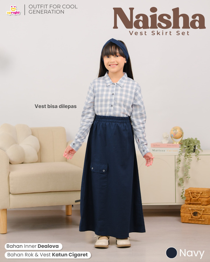 PO NAISHA VEST SKIRT SET BY UPRIGHT KIDS