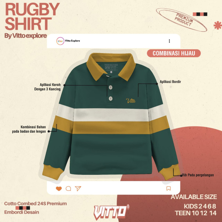 PO BAJU ONLY RUGBY SHIRT BY VITTO