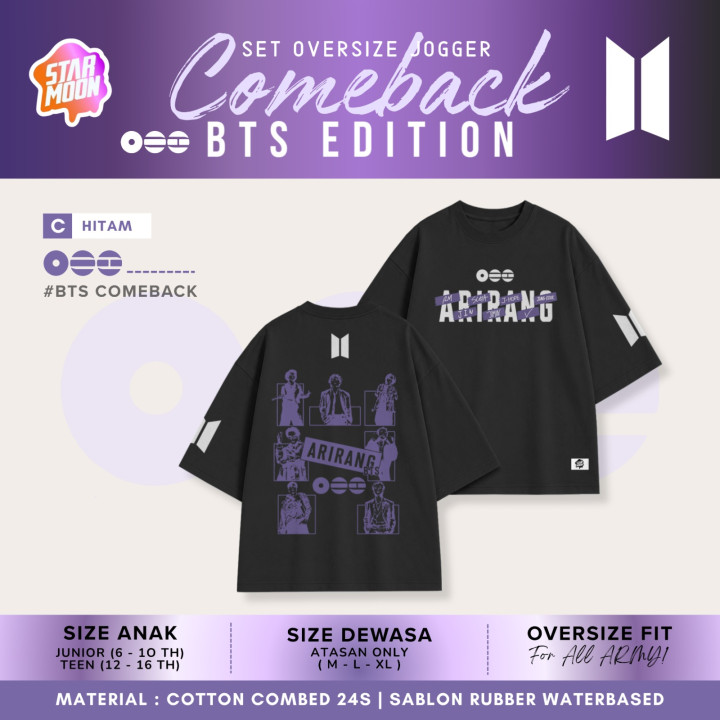 PO SET OVERSIZE JOGGER COMBACK BTS EDITION BY STARMOON