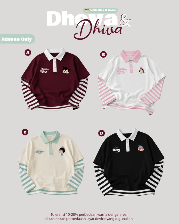 PO DHEVA & DHIVA T-SHIRT ONLY BY LITTLE KING & QUEEN