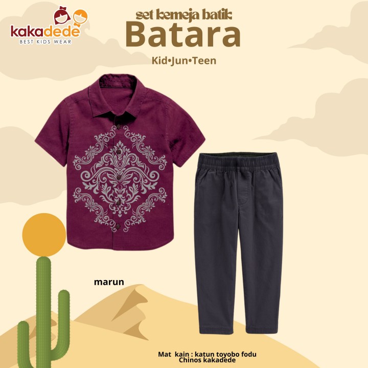 PO BATARA (KIDS) SET KEMEJA BATIK BY KAKADEDE