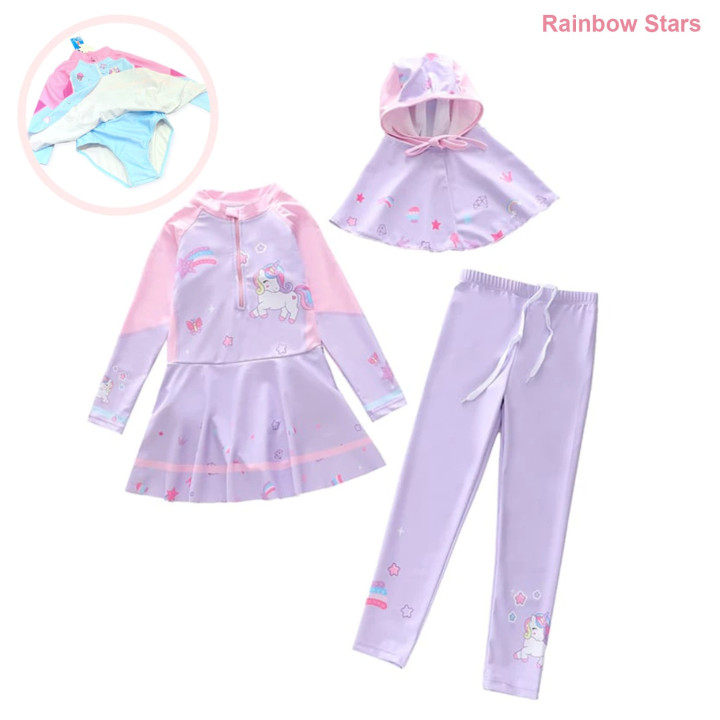 FAST PO 3IN1 TUNIK GIRL SERIES BAJU RENANG