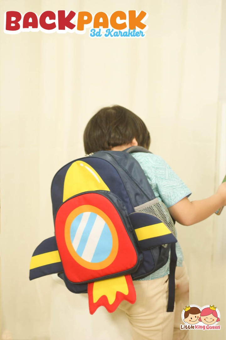 PO BACK PACK 3D KARAKTER BY LITTLE KING QUEEN