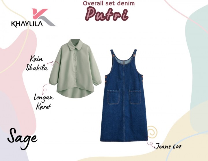 OVERALL SET DENIM PUTRI DEWASA BY KHAYLILA