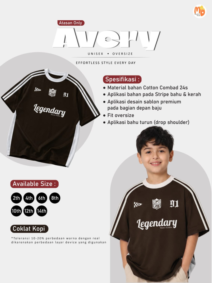 PO AVERY TSHIRT BY MASTER KIDDOS