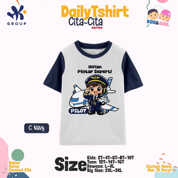 PO DAILY SUIT TSHIRT CUSTOM NAMA CITA-CITA SERIES HK GRUP