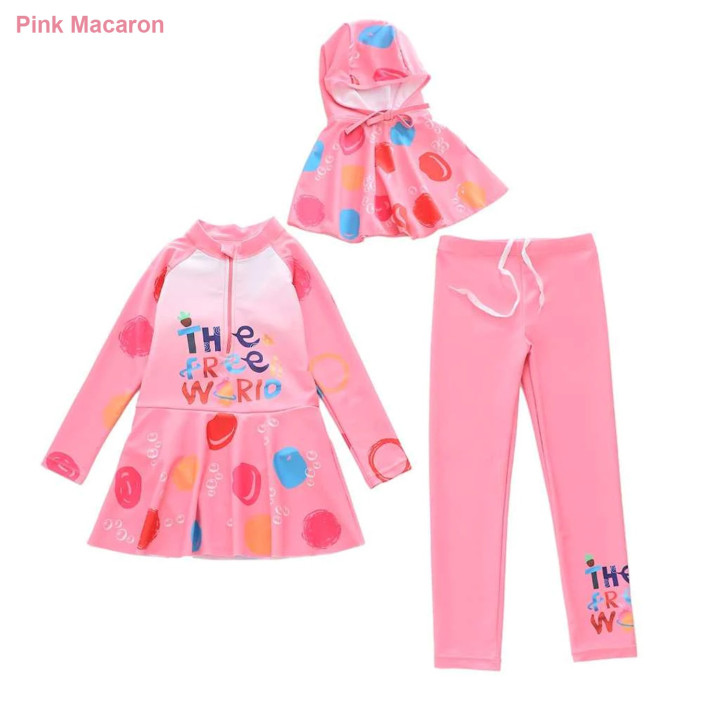 FAST PO 3IN1 TUNIK GIRL SERIES BAJU RENANG