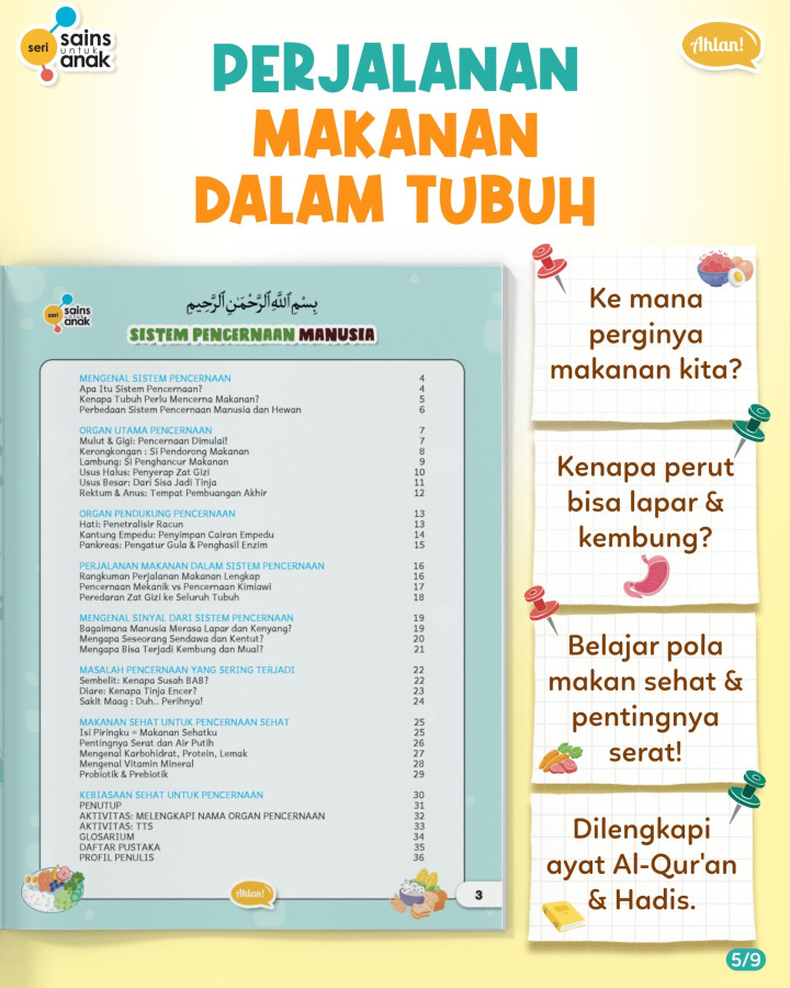 PO SERI SAINS ANAK BUNYI DAN SISTEM PENCERNAAN MANUSIA