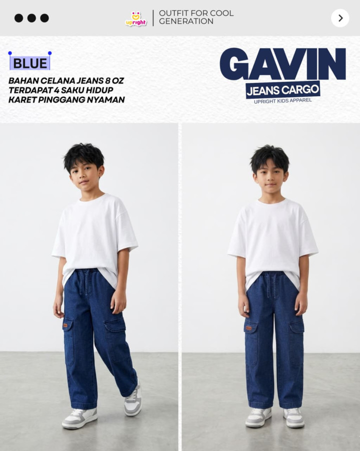 PO GAVIN JEANS CARGO BY UPRIGHT
