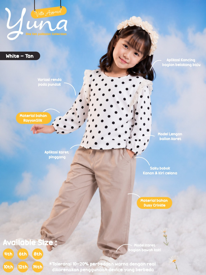 PO YUNA ONE-SET POLKADOT BY VITTO APPAREL