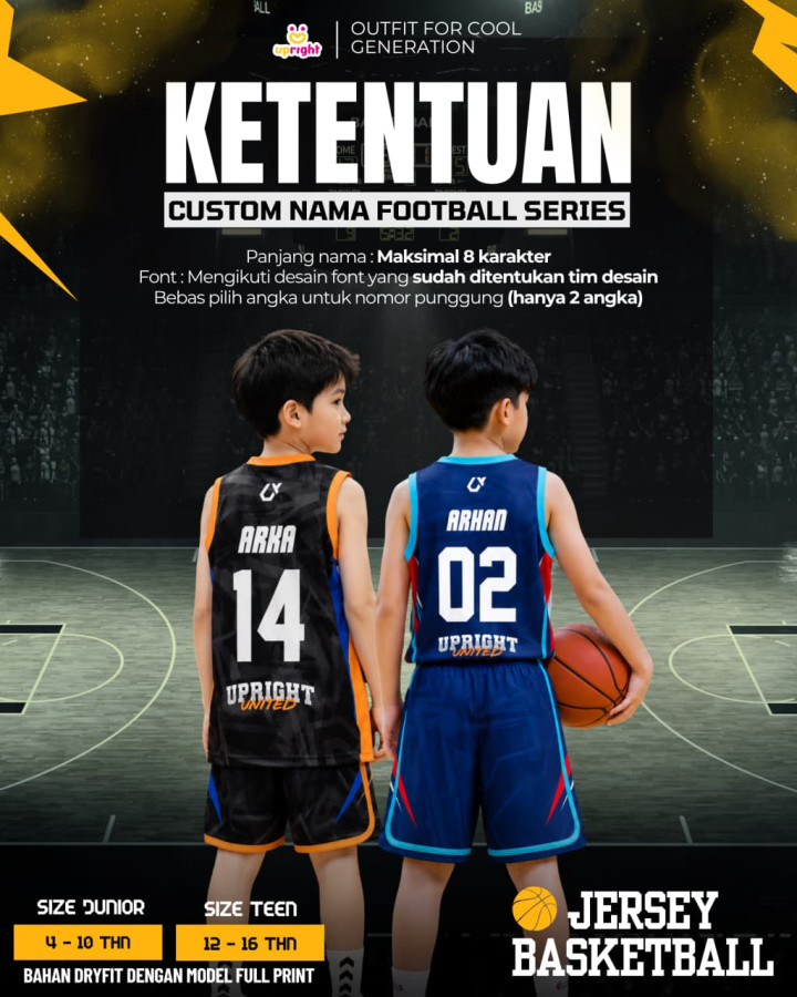 PO JERSEY BASKETBALL CUSTOM NAMA & NOMOR PUNGGUNG BY UPRIGHT