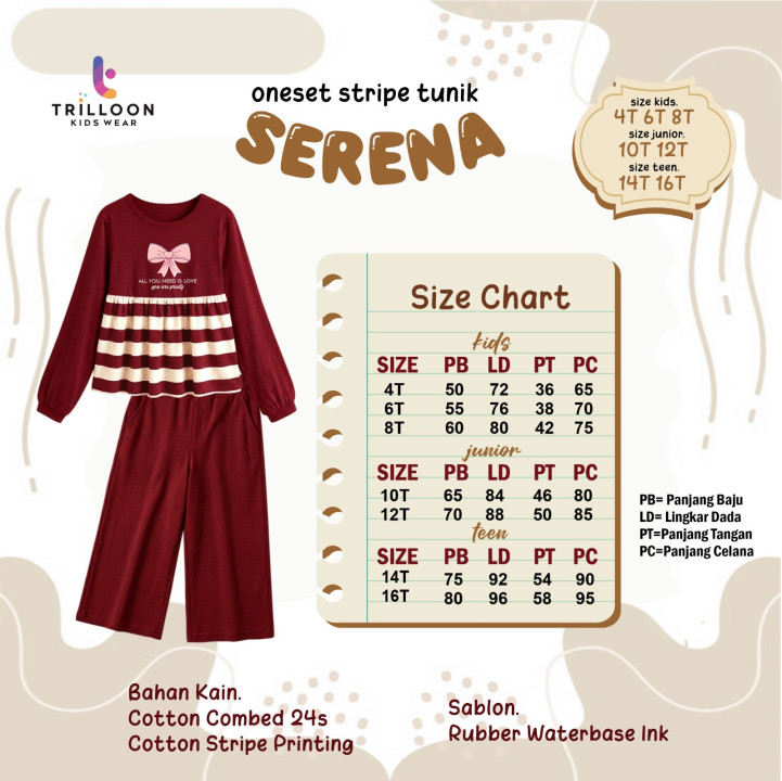 PO ONESET STRIPE TUNIK SERENA BY TRILOON