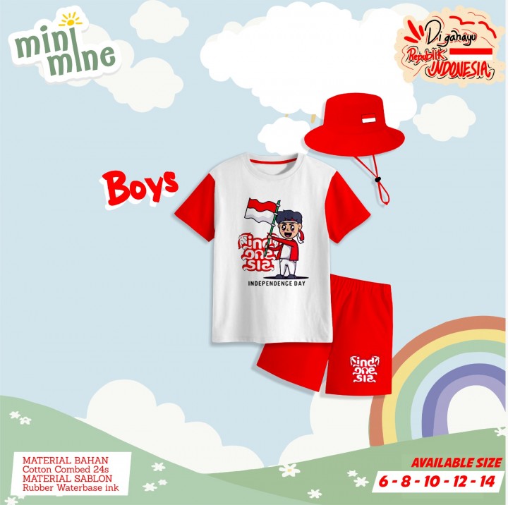 PO SET KEMERDEKAAN BUCKET HAT BY MINIMINE