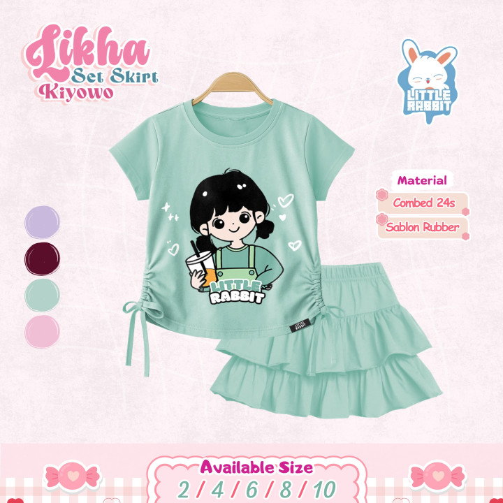 PO LIKHA SET SKIRT KIYOWO BY LITTLE RABBIT