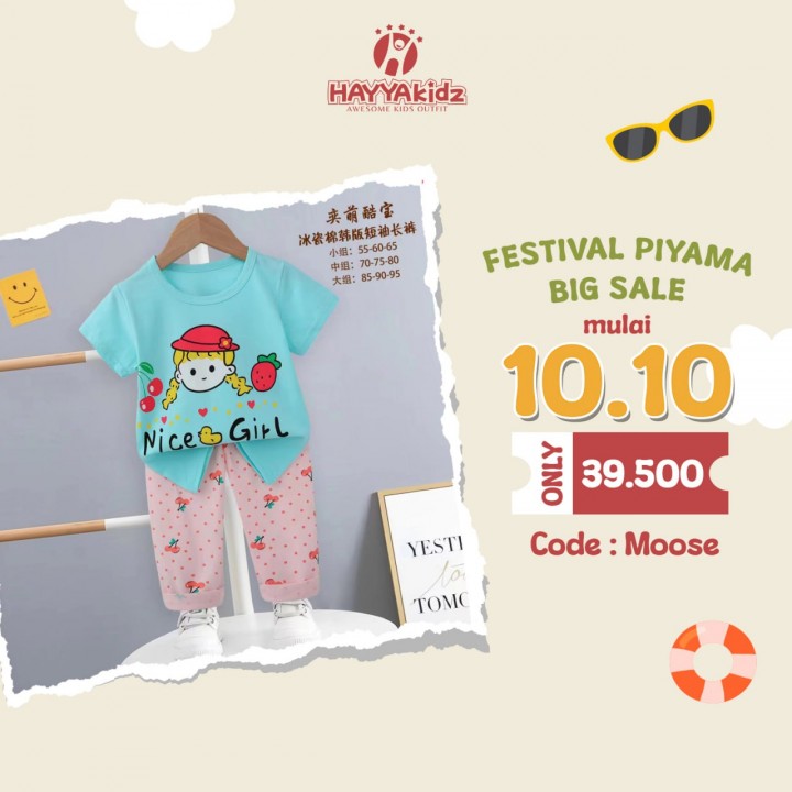 SERI 1 MOOSE  PENDEK PANJANG SET PIYAMA