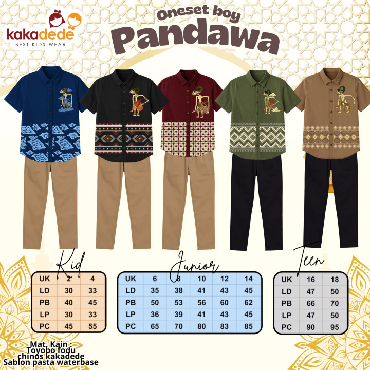 PO ONE SET BOY PANDAWA (KIDS) BY KAKADEDE