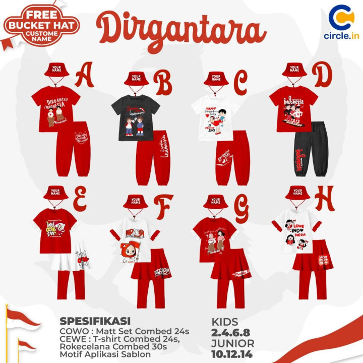 PO DIRGANTARA FREE BUCKET HAT CUSTOME NAME BY CIRCLE.INN