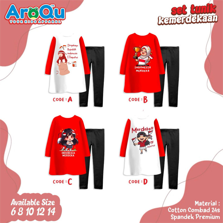 PO SET TUNIK KEMERDEKAAN BY AROQU