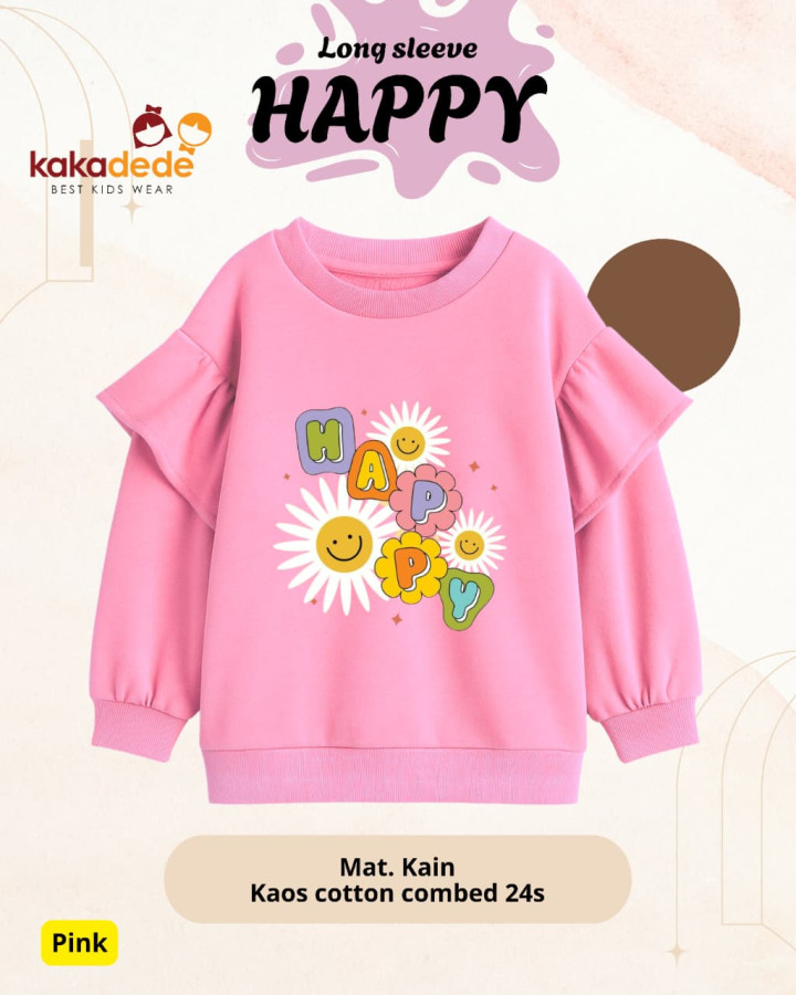 PO LONGSLEEVE HAPPY (TEEN & JUMBO) BY KAKADEDE