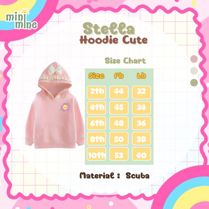 PO STELLA  HOODIE CUTE BY MINIMINE