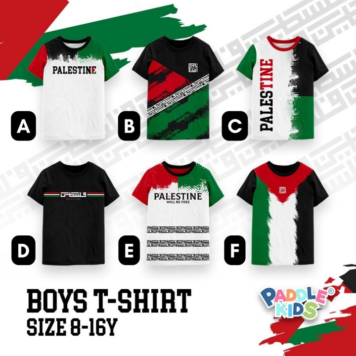 PO BOY TSHIRT SAVE PALESTINE BY PADDLE KIDS
