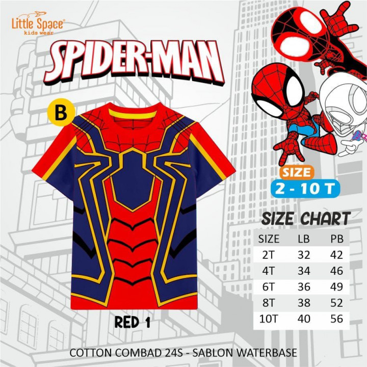 SPIDERMAN SERIES TSHIRT BY LITTLE SPACE