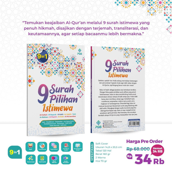 PO BUKU 9 SURAH PILIHAN ISTIMEWA BY PQS