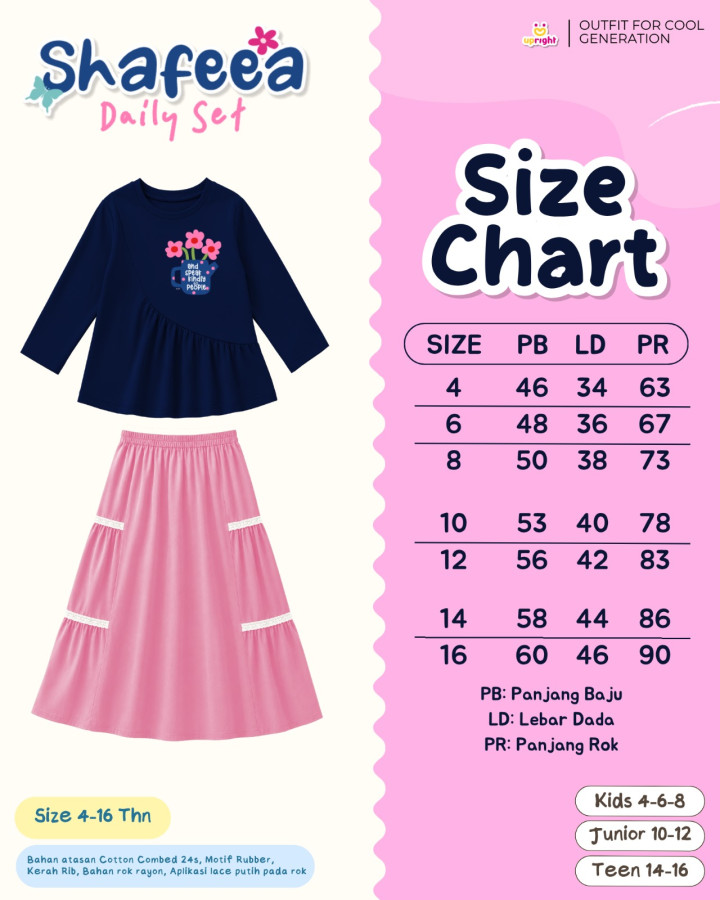 PO SHAFEEA DAILY SET BY UPRIGHT 