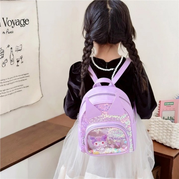 FAST PO KUROMI GLITTER 3D BACKPACK