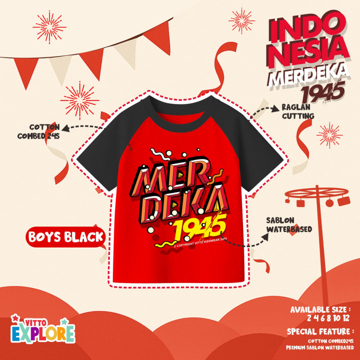 PO T-SHIRT INDONESIA MERDEKA BY VITTO EXPLORE