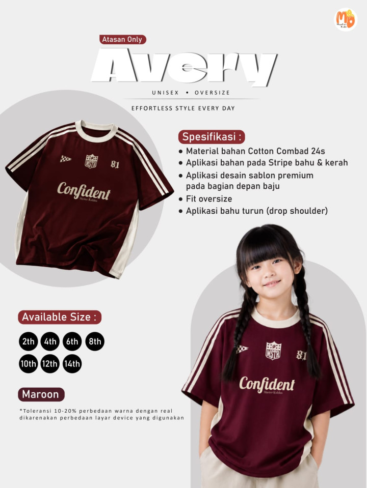 PO AVERY TSHIRT BY MASTER KIDDOS