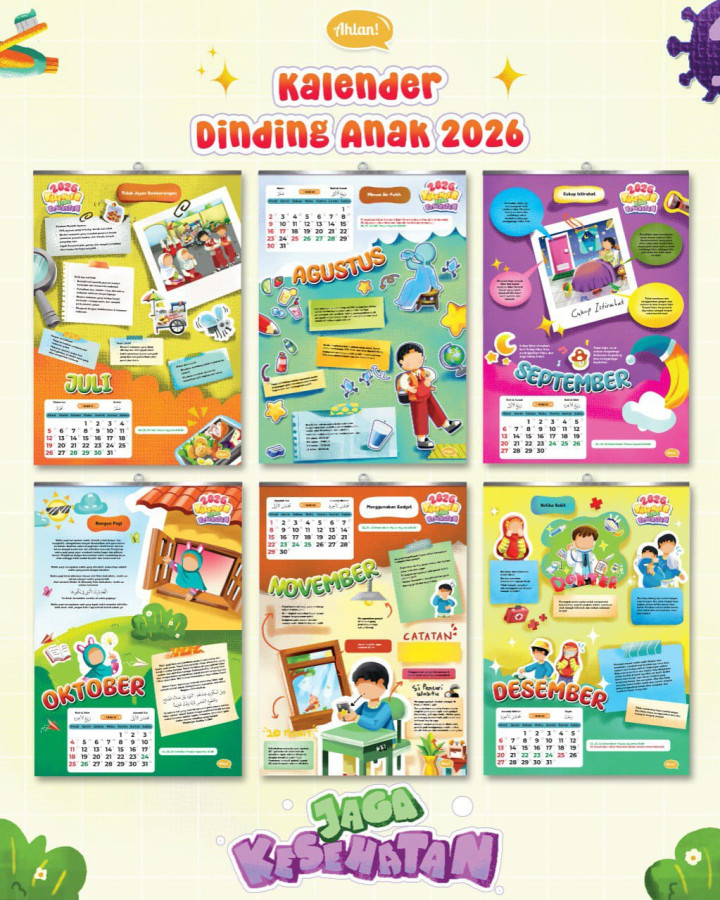 PO KALENDER DINDING ANAK 2026 BY AHLAN
