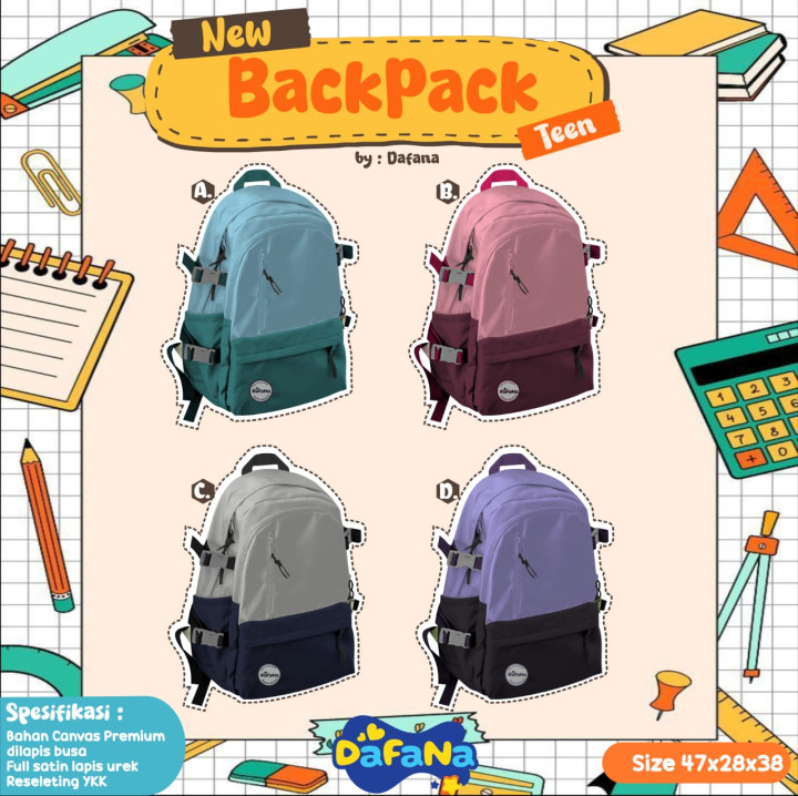 PO NEW BACKPACK TEEN BY DAFANA