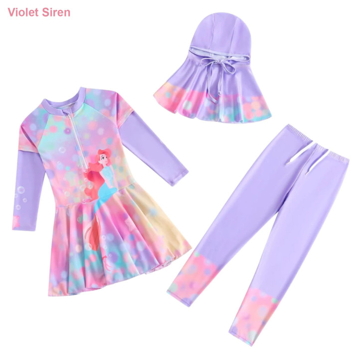 FAST PO 3IN1 TUNIK GIRL SERIES BAJU RENANG