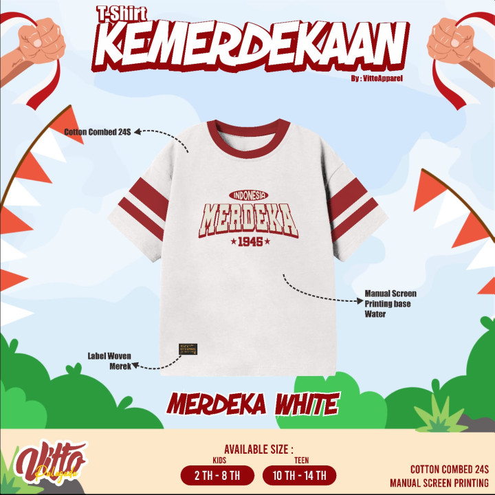 PO T-SHIRT KEMERDEKAAN (KIDS & TEEN) BY VITTO PALUGADA