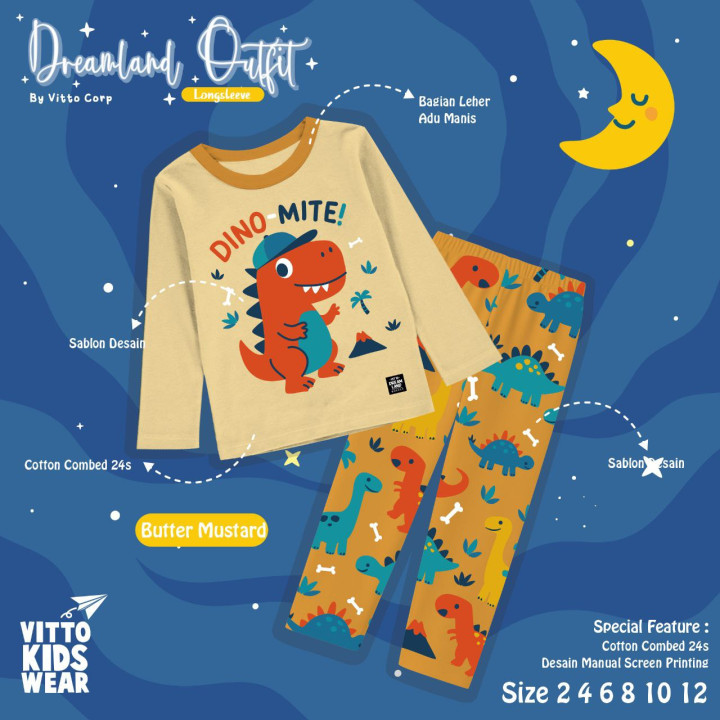 PO SET DREAMLAND OUTFIT (PANJANG)  BY VITTO EXPLORE