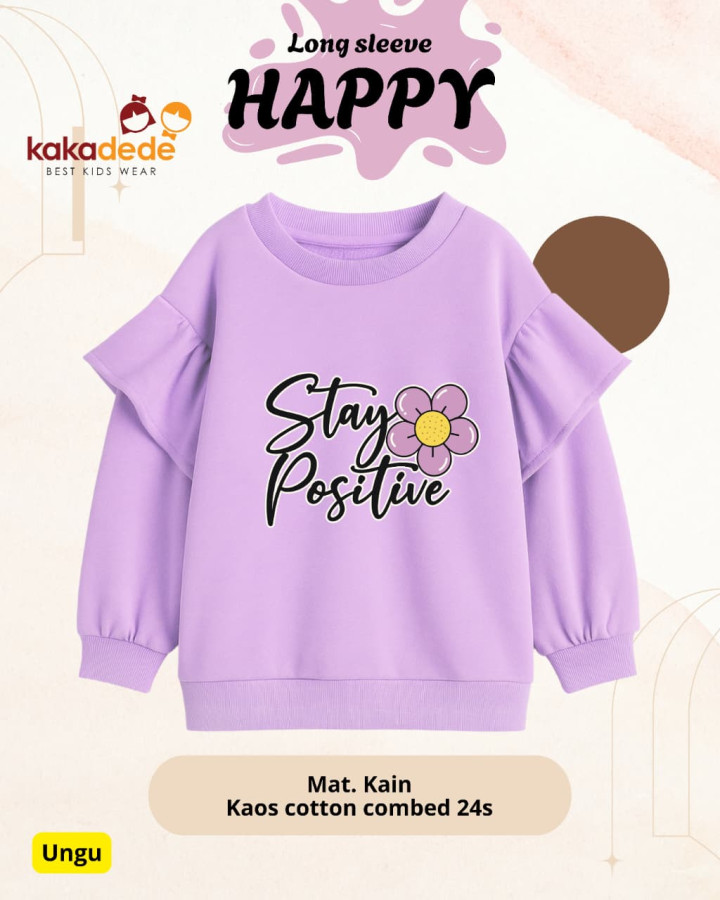 PO LONGSLEEVE HAPPY (TEEN & JUMBO) BY KAKADEDE